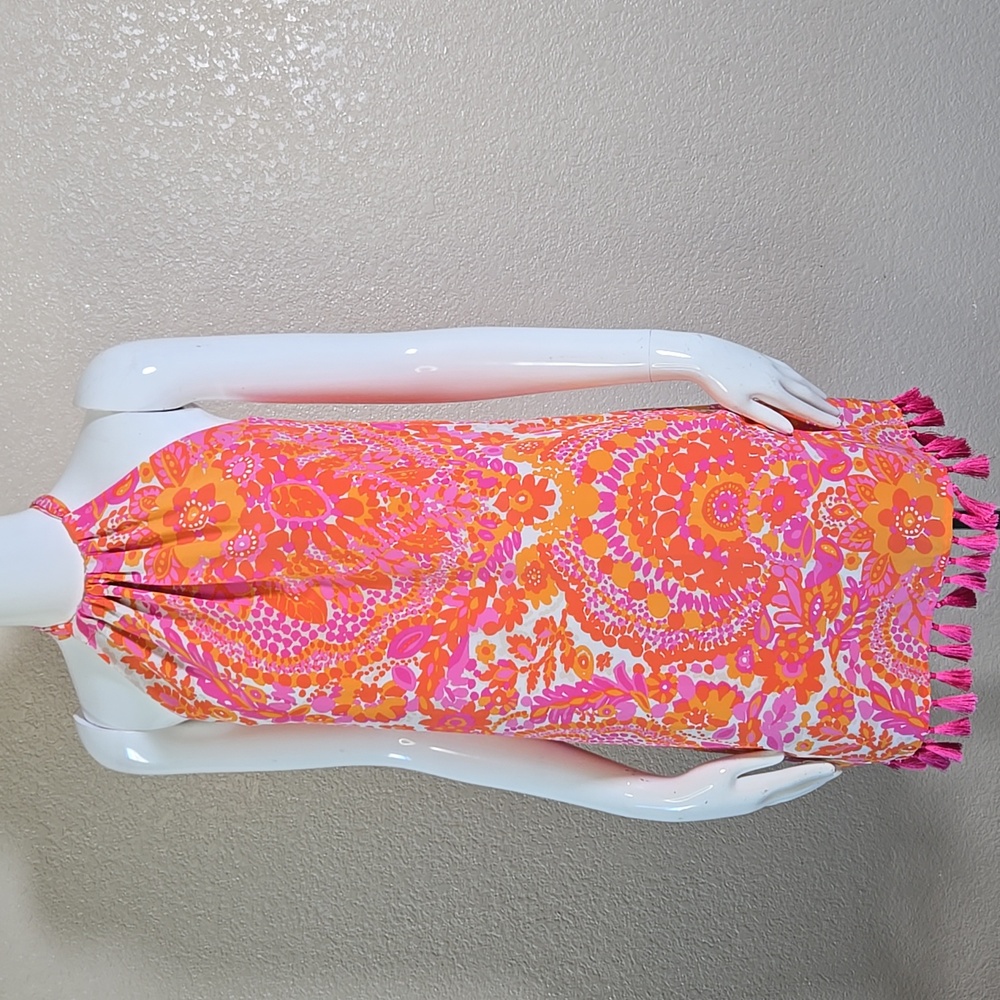 Trina Turk Pink and Orange Halter Dress - Picture 11 of 11